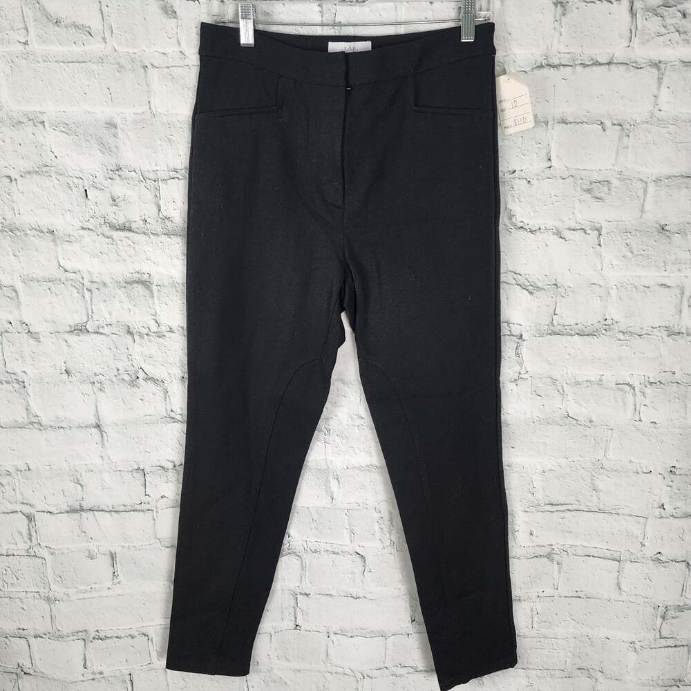 Pearl by lela rose ponte stephanie pants Sz 10 black stretch zip up A22C